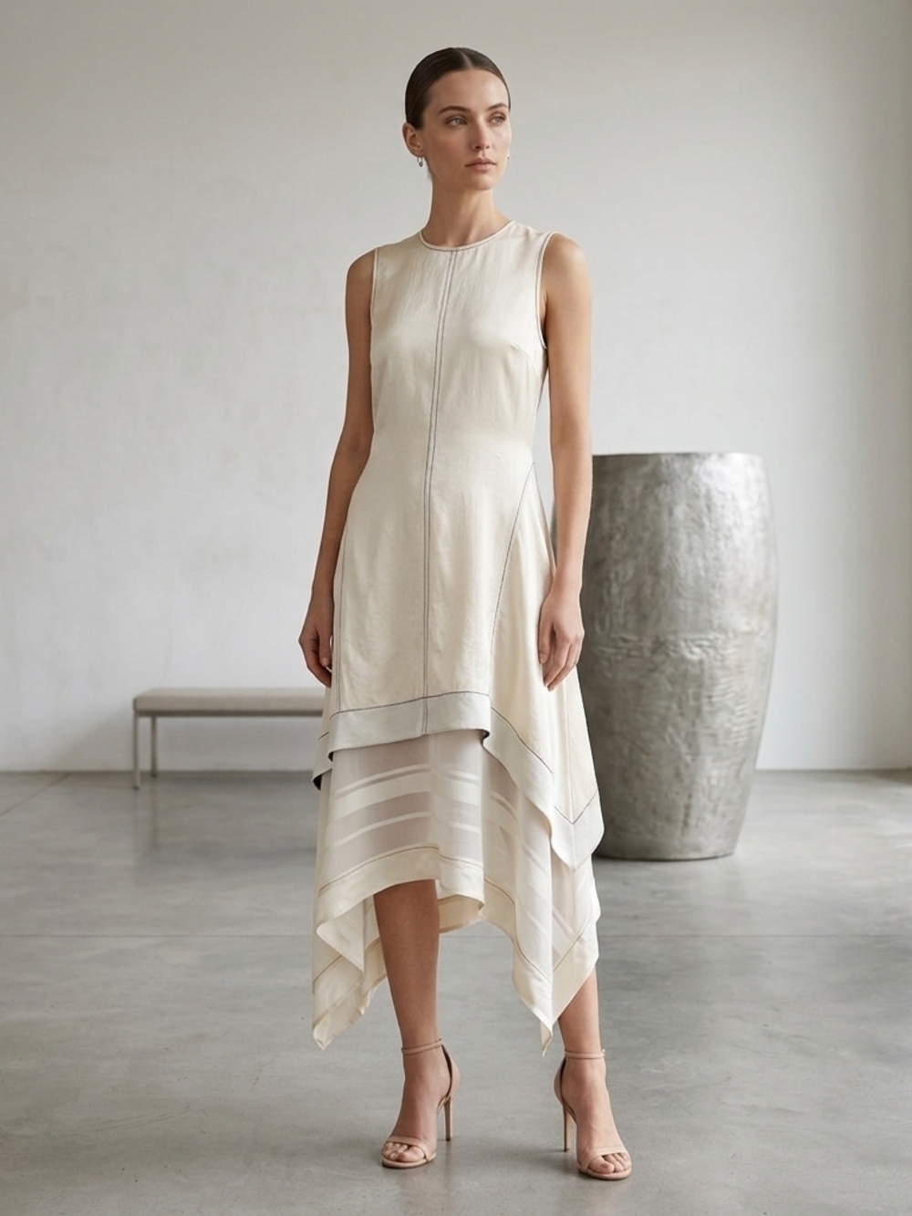 3.1 Phillip Lim Dress 0 Maxi Asymmetric Hem Ethereal Layered Event Avant Garde